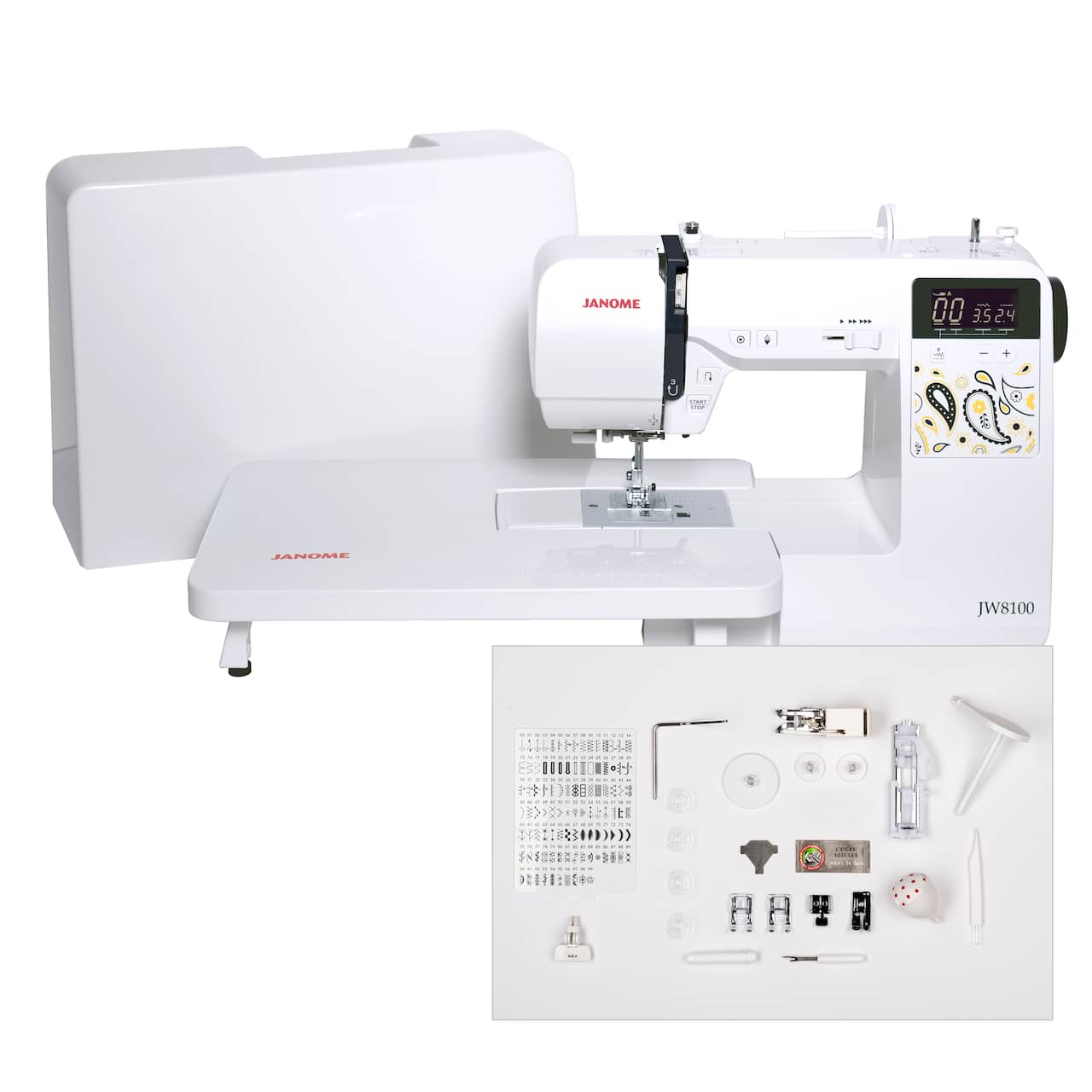Janome JW8100 Computerized Sewing Machine with 100 Stitches